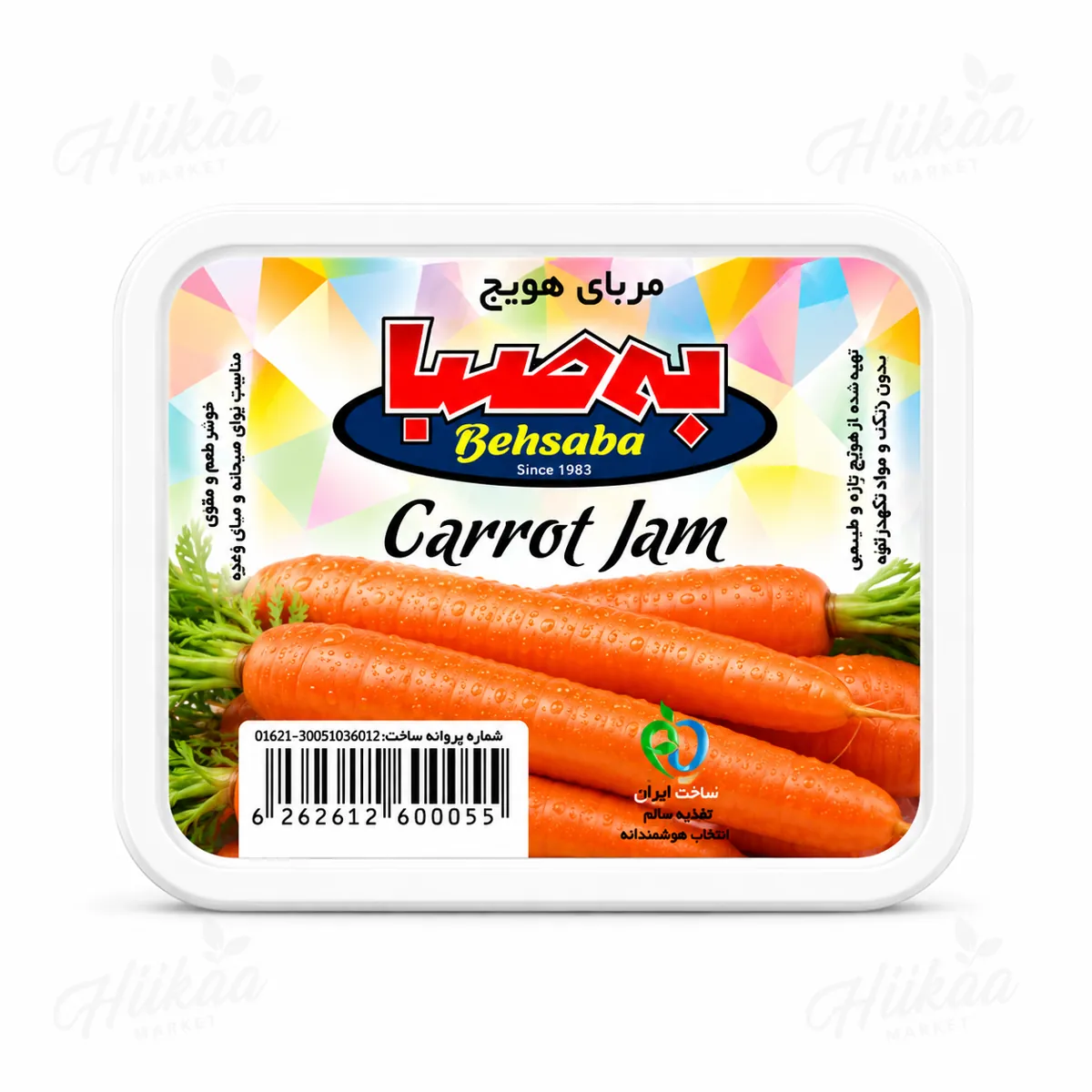 مربا به صبا تک نفره با طعم هویج 25 گرم