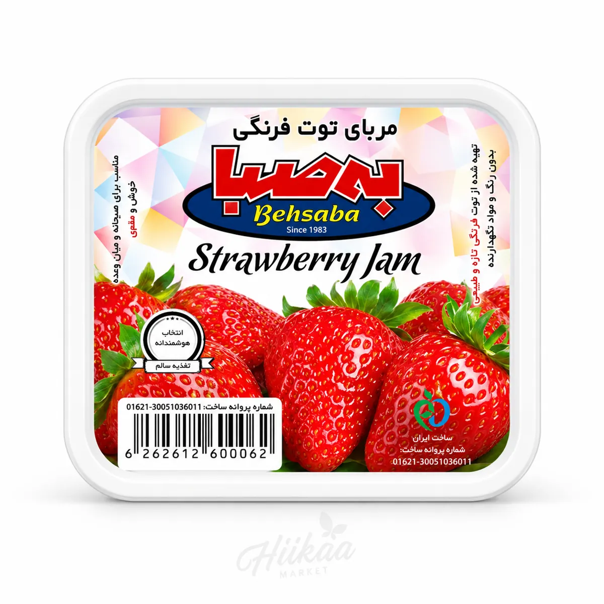 مربا به صبا تک نفره با طعم توت فرنگی 25 گرم