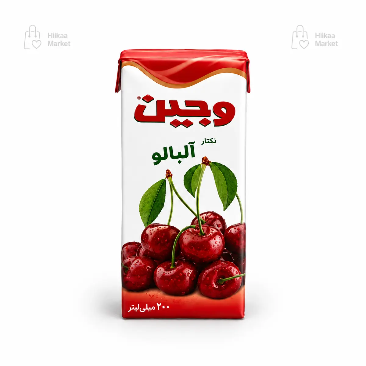 آبمیوه وجین پاکتی با طعم آلبالو 200 سی سی